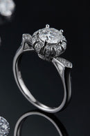 Timeless Brilliance: 1 Carat Moissanite 925 Sterling Silver Ring at Burkesgarb