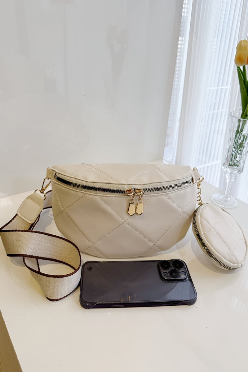 Stay Stylish and Organized with the Leather Sling Bag with Small Purse at Burkesgarb