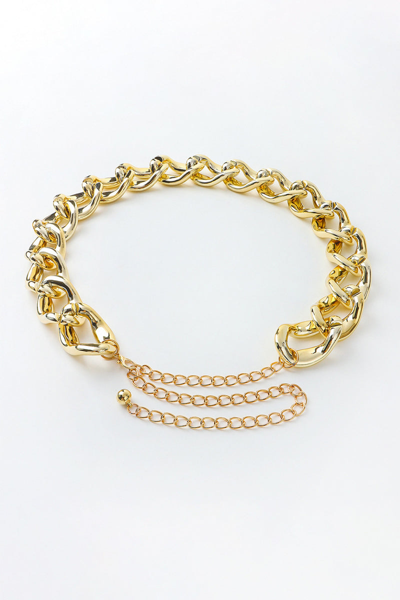 Bold and Chic: 1.2" Width Acrylic Curb Chain Belt at Burkesgarb