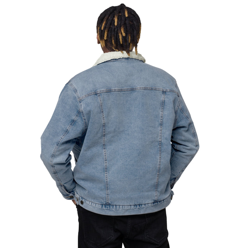 "Stay Cozy and Stylish with the Burkesgarb Unisex Denim Sherpa Jacket"