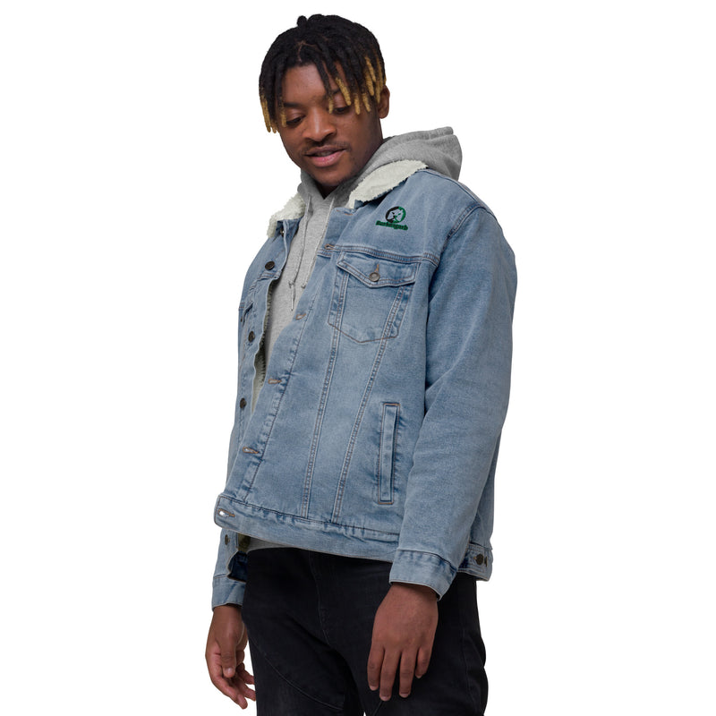 "Stay Cozy and Stylish with the Burkesgarb Unisex Denim Sherpa Jacket"